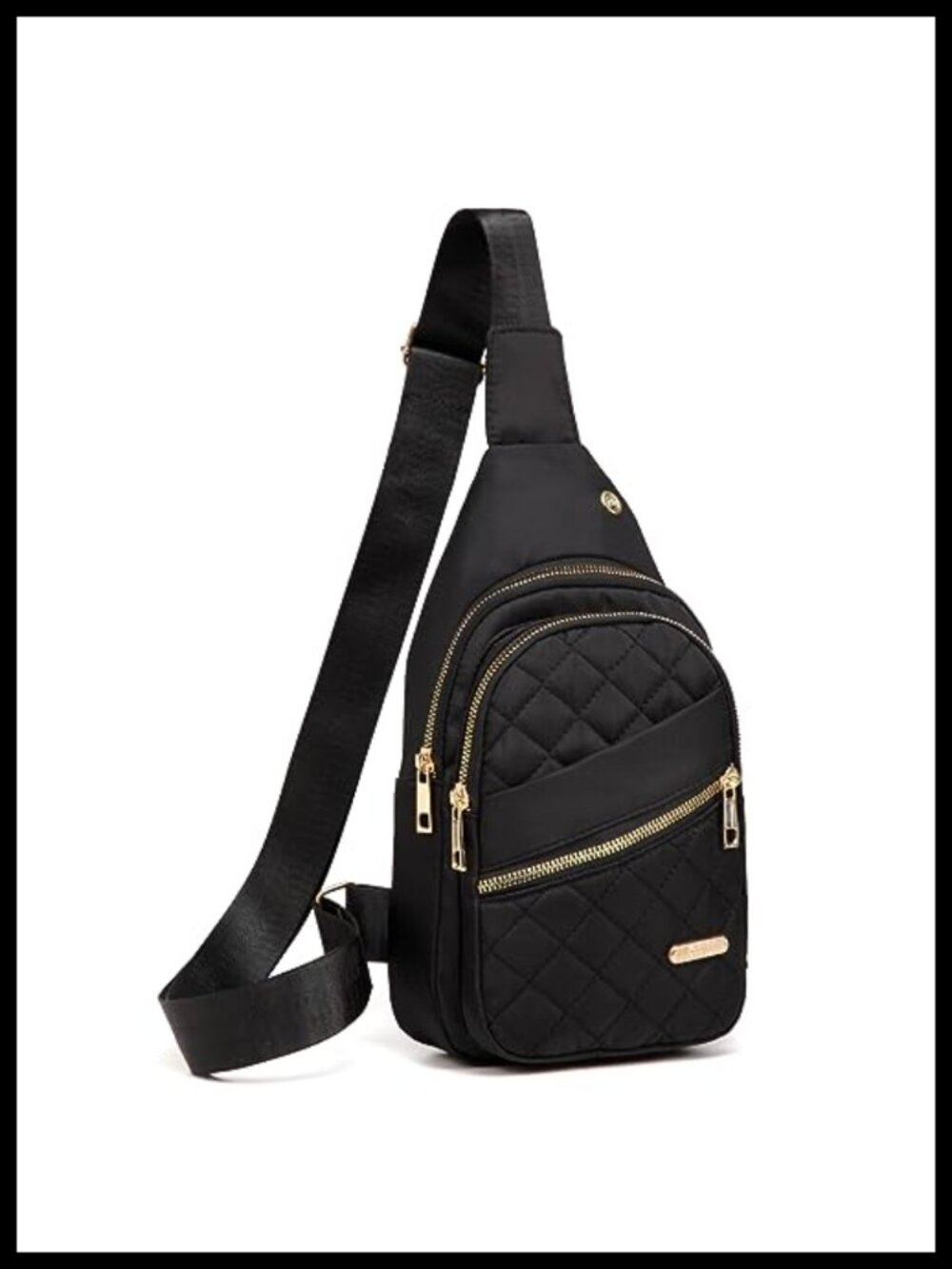 Water Resistant Nylon Crossbody Sling Bag Small Sling Backpack for Travel Sport